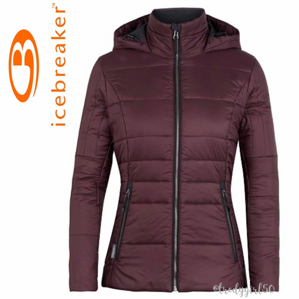ICEBREAKER Women’s Stratus X MerinoLOFT Wool Hooded Puffer Jacket Size Medium